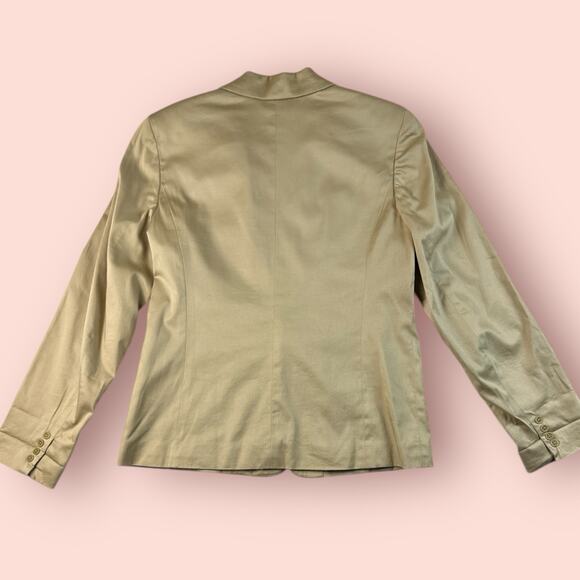 Vtg Ralph Ralph Lauren Tan Khaki Equestrian Jacket Blazer Large Women’s Office - Picture 2 of 4